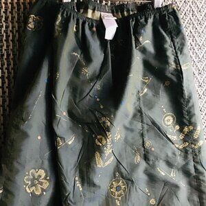 Oilily navy blue & gold with iridescent highlights Skirt with Pockets | Small
